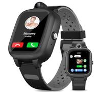 Fitonme Reloj Inteligente 4G para Niños,Rastreador GPS,Teléfono,Wi-Fi,Bluetooth, Ubicación en Tiempo Real,Videollamada y Mensajes, SOS, Podómetro, Geocerca,Reloj GPS Anti-Pérdida para Niños,Negro