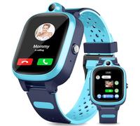Fitonme Reloj Inteligente 4G para Niños,Rastreador GPS,Teléfono,Wi-Fi,Bluetooth, Ubicación en Tiempo Real,Videollamada y Mensajes, SOS, Podómetro, Geocerca,Reloj GPS Anti-Pérdida para Niños,Azul
