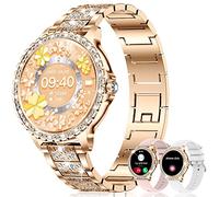 fitonyo Smartwatch Donna Diamond,1.32''Smartwatch Donna Chiamate e whatsapp,Fisiologia Femminile Cardiofrequenzimetro SpO2/Monitoraggio del Sonno/19 Allenamenti, Orologio Smart Watch per iOS Android