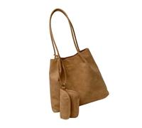 Fitooles 2 Pz/set Piccolo Toted Bag Moda Borse E Borse Per Le Donne Delle Signore Ascelle Borse Con Manico Superiore Satchels Borse A Spalla Top Handle Satchel Borsa, Marrone, One Size