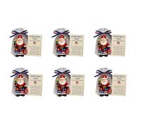 Fitooles Elegante trasparente Babbo Natale Abbraccio Holiday Ornamento Bambino Sicuro Albero di Natale Decors Robusto Acrilico Celebrazione Pezzo Acrilico Natale Abbracciare Babbo Natale