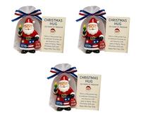Fitooles Elegante trasparente Babbo Natale Abbraccio Holiday Ornamento Bambino Sicuro Albero di Natale Decors Robusto Acrilico Celebrazione Pezzo Acrilico Natale Abbracciare Babbo Natale
