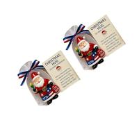 Fitooles Elegante trasparente Babbo Natale Abbraccio Holiday Ornamento Bambino Sicuro Albero di Natale Decors Robusto Acrilico Celebrazione Pezzo Acrilico Natale Abbracciare Babbo Natale