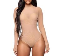 Fitooles Tuta in rete traspirante in tessuto elasticizzato senza cuciture leggero comfort vedere attraverso sottile per le donne tuta a rete pura, Colore, M