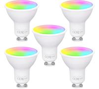 Fitop Lampadine Alexa Inteligente LED GU10, Dimmerabile Lampadina Smart 4.7W=50W, RGB & 2200K-6500K Bianco Freddo Caldo, Compatibile con Alexa/Google Home/Siri, Controllo APP, 5 pezzi