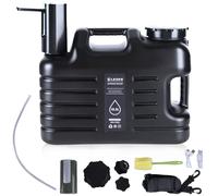 FitRepa Contenitore d'acqua da campeggio da 18,5 l con rubinetto e pompa elettrica, contenitori per acqua portatili, per campeggio, all'aperto, feste di pesca, furgoni, camper (nero)