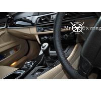 FITS HONDA JAZZ 2002+ VERO COVERS IN PELLE FORATA PER IL VOLANTE DOPPIO CUCITURA