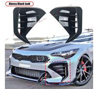 Fits KIA Stinger GT 2017-2023 Glossy Black Front Bumper Vent Hole Cover Body Kit