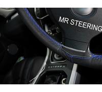 FITS LTI TAXI TX1-TX4 VERO COPRIVOLANTE IN PELLE BLU REALE DOPPIO CUCITURA