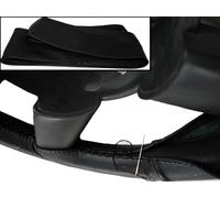 FITS VW CADDY MK2 1995-2003 Vera Pelle Italiana Nera Copertura Per Volante Nuova