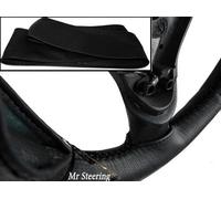 FITS VW CADDY MK3 2003-2010 VERO COPRIVOLANTE IN PELLE NERA ITALIANA NUOVO