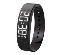 Fitsleeps - Orologio con sveglia Fitsleeps, braccialetto con sveglia silenziosa, sveglia vibrante, per chi dorme pesante, senza snooze, per uomini e donne (nero)