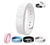 Fitsleeps - Orologio sveglia Fitsleeps, braccialetto con sveglia, sveglia intelligente per chi dorme pesante e rotture delle abitudini, orologio vibrante con promemoria, orologio intelligente senza