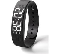 Fitsleeps - Sveglia intelligente per chi dorme pesantemente e con vibrazioni, sveglia con vibrazione, cinturino con sveglia silenziosa, senza snooze, per uomini e donne (nero)