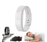 Fitsleeps Sveglia sveglia - Versione Pro, orologio sveglia silenziosa FitSleeps, sveglia da polso vibrante, orologio intelligente senza snooze per uomini e donne (bianco)