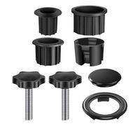 FiTspi 8 staffe regolabili per base per ombrello, con diverse opzioni di dimensioni e viti, in plastica leggera, per la maggior parte dei fori per ombrelloni da spiaggia, cortile, balcone