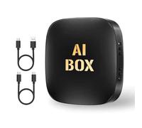 FiTspi Adattatore wireless CarPlay converte facilmente cablato in wireless compatibile con YouTube/Netflix/TF Card Plug & Play Dongle, convertitore scatola AI per IOS e Android Auto