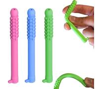 FiTspi Bastoncini masticabili per oli essenziali per aromaterapia in viaggio, bastoncini di sfiato per oli essenziali in silicone, piumino masticabile per messa a fuoco, funzione respiratoria