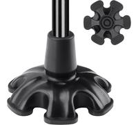 FiTspi Bastone da passeggio con punta da 19 mm, estremità in gomma, supporto in gomma autoportante a 6 punti, punta di ricambio antiscivolo per bastoni da passeggio, stampelle, bastoni da passeggio