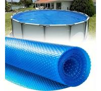 FiTspi Copertura solare per piscine gonfiabili da 3 m, copertura termica rotonda per piscine fuori terra, protezione impermeabile antipolvere per piscina interrata, accessori per piscina termica
