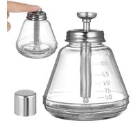 FiTspi Distributore d'acqua 180ML lustrascarpe, Push Glass Bottle Container Down Pump, Bottiglie da viaggio a pompa liquida a pressione, Bottiglia riutilizzabile per rimuovere lo smalto, Dispenser di