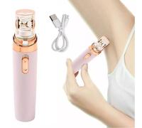 FiTspi Epilatore per donne, depilazione indolore del corpo, ricaricabile impermeabile, rasoio da bikini, 2 in 1, mini kit elettrico per ascelle, viso, mani, gambe, ascelle