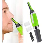 FiTspi Kit tutto in uno per la cura del naso, orecchie, collo, naso, sopracciglia, basette e capelli, rasoio per peli del naso, epilatore viso 2 in 1, alimentato a batteria, tagliacapelli unisex con