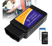 FiTspi Lettore di codici OBD2 Bluetooth per iOS Android Windows, ELM327, strumento diagnostico OBD II per auto, lettore di codici di errore del motore dell'auto, per coppia, OBD Fusion, app scanner