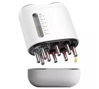 FiTspi Massaggiatore elettrico 2 in 1 per cuoio capelluto e applicatore di olio per capelli, spazzola per massaggio della testa per la crescita dei capelli, dispenser per olio per capelli, siero olio