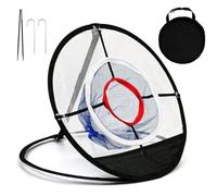 FiTspi Rete portatile da golf, 3 anelli per pratica con cuneo, set di rete pop up per uso esterno e interno