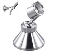 FiTspi Supporto regolabile per soffione doccia, cromato, staffa da parete per tubo doccia standard