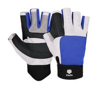 FitsT4 Sports Guanti da vela con dita a 3/4 e impugnatura, ideali per vela, yachting, pagaia, kayak, pesca, gommoni, sport acquatici, per uomini e donne