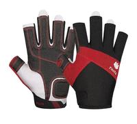 FitsT4 Sports Guanti da Vela, Palmo Imbottito con 3/4 Dita - Parte Posteriore in Rete per il Massimo Comfort - Perfetto per Canoa, Kayak, SUP per Unisex Adulto