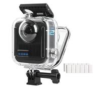FitStill 40M/131FT custodia protettiva impermeabile è adatta solo per Go Pro Max 2, lente in vetro ottico antipolvere e impermeabile, custodia subacquea, max 2 accessori