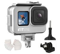 FitStill 80M/263FT Custodia in lega di alluminio impermeabile per Go Pro Hero13 /12/11 / 10/9 Black,Accessori per la protezione delle riprese subacquee per le fotocamere Hero 13/12/11/10/9