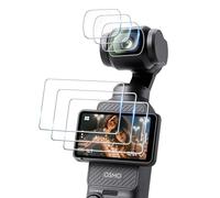 FiTSTILL AR - Pellicola protettiva per DJI Pocket 3, ultra trasparente, antigraffio, in vetro temperato, durezza 9H, sensibile al tocco, facile installazione, 3 accessori