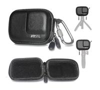 FiTSTILL Borsa Compatta per Fotocamera in Poliuretano per INSTA360 Ace Pro 2/Ace, DJI Osmo Action 5/4/3 - Custodia Rigida da Viaggio, Nero