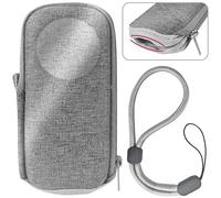FiTSTILL Custodia portatile a righe grigie per fotocamera Insta360 X2/X3, resistente all'acqua, mini custodia protettiva rigida in PU custodia da viaggio accessori