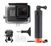 FitStill Custodia protettiva impermeabile subacquea da 40 m, compatibile con Go Pro Hero 2018/7/6/5 nero, monopiede galleggiante con impugnatura per selfie per Hero7, Hero6, Hero5, kit di accessori