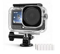 FitStill Custodia subacquea impermeabile solo per DJI OSMO Action 6,196FT/60M custodia protettiva antigraffio invisibile custodia protettiva con adattatore 1/4 accessorio per fotocamera Action6
