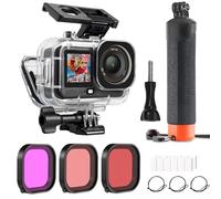 FitStill DJI Action 6 - Kit completo da immersione per DJI OSMO Action 6, custodia impermeabile da 60 m, 3 filtri e manico galleggiante, per snorkeling, surf, immersioni, accessori protettivi DJI