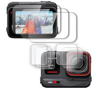 FiTSTILL Pellicola protettiva per schermo LCD e obiettivo compatibile con Insta360 Ace, 0,28 mm, in vetro temperato, per fotocamera Nsta 360 Ace, ultra HD, durezza 9H, resistente ai graffi, confezione