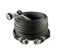 FITT FORCE 5/8" 20 m, Tubo Acqua da Giardino per Irrigazione, Compatto, Leggero e Resistente per Uso Intensivo con Pistola Multigetto, Grigio-Lime