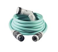 FITT IKON 10 m, Tubo Acqua da Giardino per Irrigazione, Estensibile, Compatto, Leggero e Pronto all'uso, con Pistola Multigetto, Aquamarine