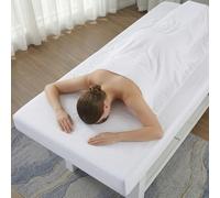 Fitted Massage Table Sheet Cover Waterproof Oilproof Reusable Spa Bed Cover with Face Hole, Elastic Stretch Lash Bed Sheet for Esthetician, Waxing, Tattoo and Beauty Salon(Bianco,75x28in (with hole))