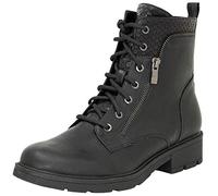 Fitters Footwear That Fits donne Stivaletto Perunscha PU Stivaletto stringato con zip (43 EU, nera)