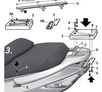 Kit attacco bauletto posteriore SHAD Top Master KYMCO Xciting 500 R/abs K0XC55ST