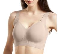 Fittingirls Reggiseno Plus Size Confort Airflow con Tecnologia di Raffreddamento, Copertura Totale, Senza Cuciture, Imbottito e Regolabile, Uso Polivalente