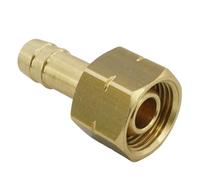 Fittingstore - Beccucci per tubo con dado girevole e filettatura sinistra resistenti alla pressione fino a PN 40 bar (sesto angolo - Bund) (Materiale: Ottone, G 3/8" SINISTRA - 6 mm)