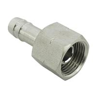 Fittingstore - Beccucci per tubo con dado girevole e filettatura sinistra resistenti alla pressione fino a PN 40 bar (sesto lato) (Materiale: acciaio inossidabile 1.4571, G 1/4" SINISTRA - 9 mm)